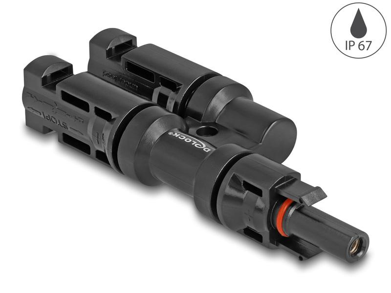 Delock DL4 Solar Konnektor 1x Buchse zu 2x Stecker, IP67