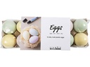 Creativ Company Eier aus Plastik 6 Stück, pastellfarben