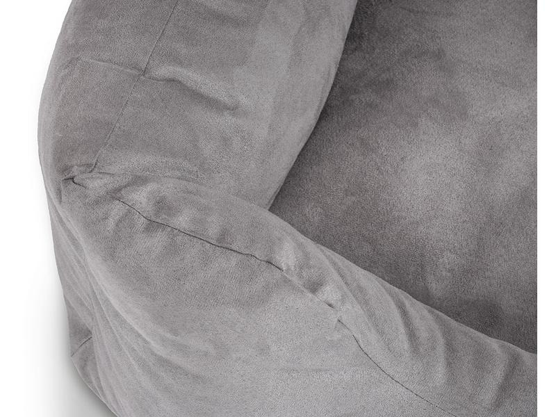 Knuffelwuff Hunde-Bett Dreamline Velour XL, 105 x 75 cm, Grau