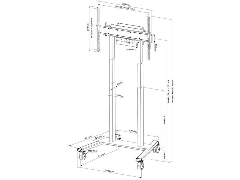 Neomounts by NewStar TV-Trolley FL55-875BL1 Schwarz