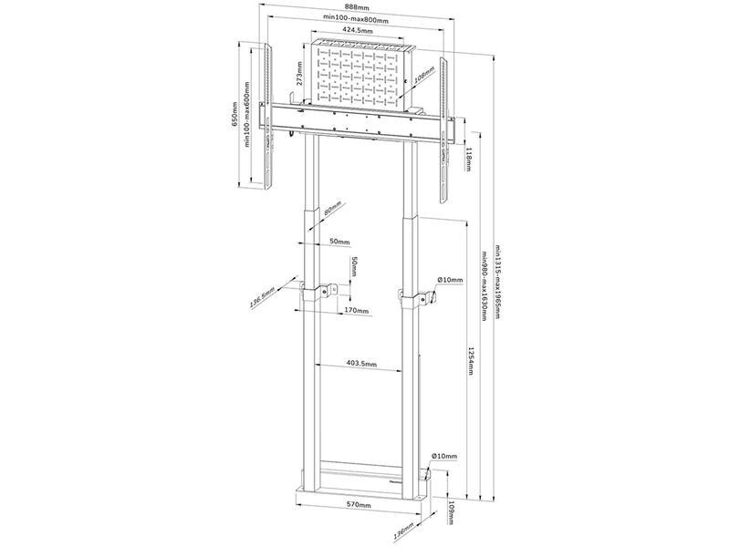 Neomounts by NewStar TV-Trolley WL55-875WH1 Weiss