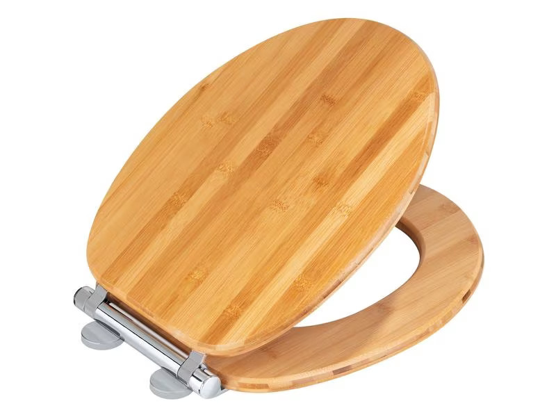 Wenko Toilettensitz Bambusa mit Fix-Clip, Hellbraun