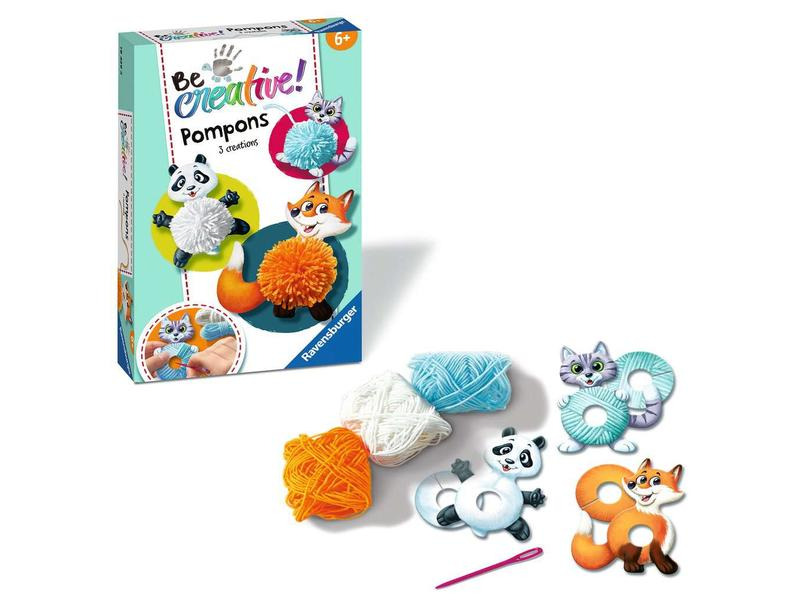 Ravensburger Bastelset Be Creative Pompon-Tiere