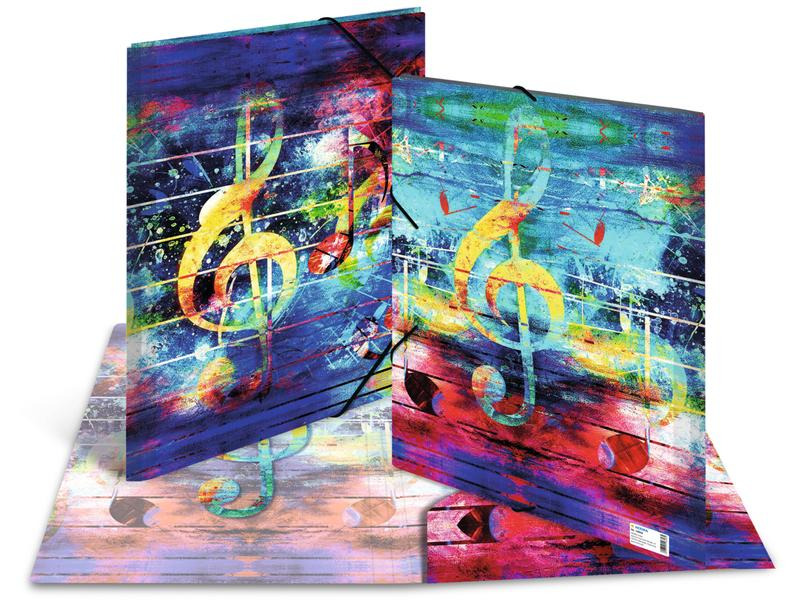 HERMA Gummibandmappe A3 Music, Polypropylen, mit Innendruck