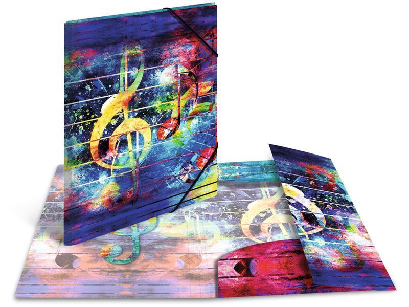 HERMA Gummibandmappe A3 Music, Polypropylen, mit Innendruck