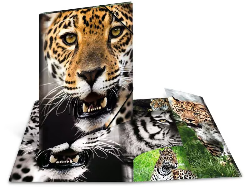 HERMA Gummibandmappe A3 Leopard, Polypropylen, mit Innendruck