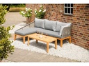 Greemotion Loungeset Jana, Braun/Grau, 3 Sitzplätze