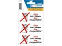 Herma Stickers Hinweis-Etiketten Keine Werbung, 39 x 118 mm, 1 Blatt