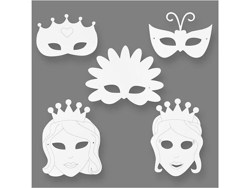Creativ Company Partyaccessoire Märchen-Masken 16 Stück