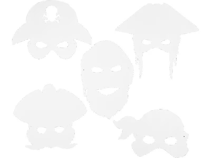 Creativ Company Partyaccessoire Piraten-Masken 16 Stück
