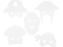 Creativ Company Partyaccessoire Piraten-Masken 16 Stück