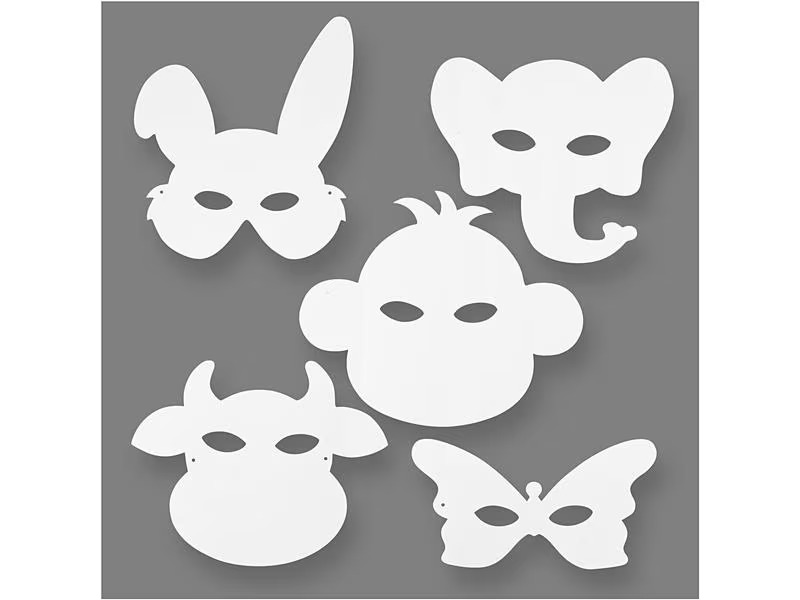 Creativ Company Partyaccessoire Tier-Masken 16 Stück