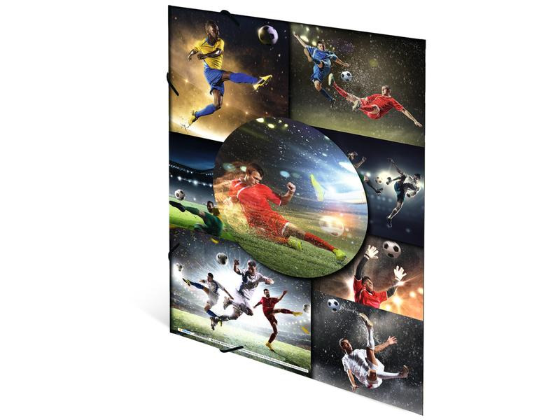 HERMA Gummibandmappe A3 Football, Karton, mit Innendruck