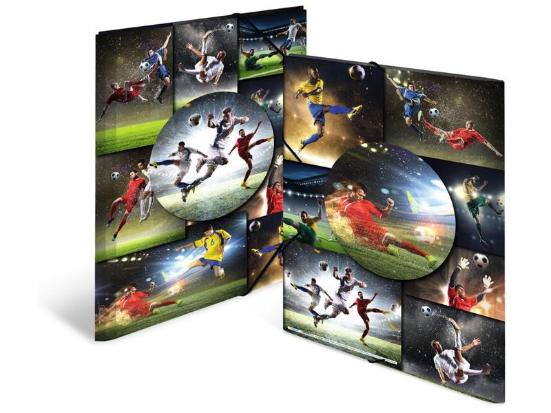 HERMA Gummibandmappe A3 Football, Polypropylen, mit Innendruck