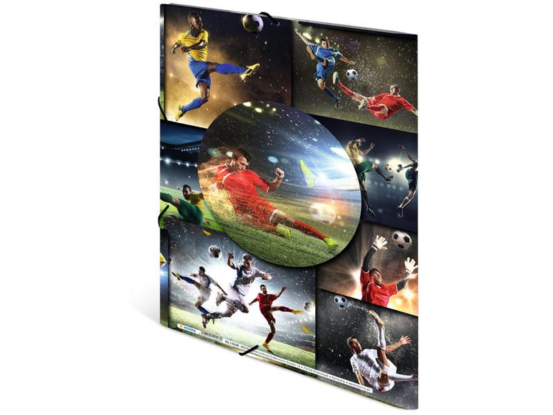 HERMA Gummibandmappe A4 Football, Karton, mit Innendruck