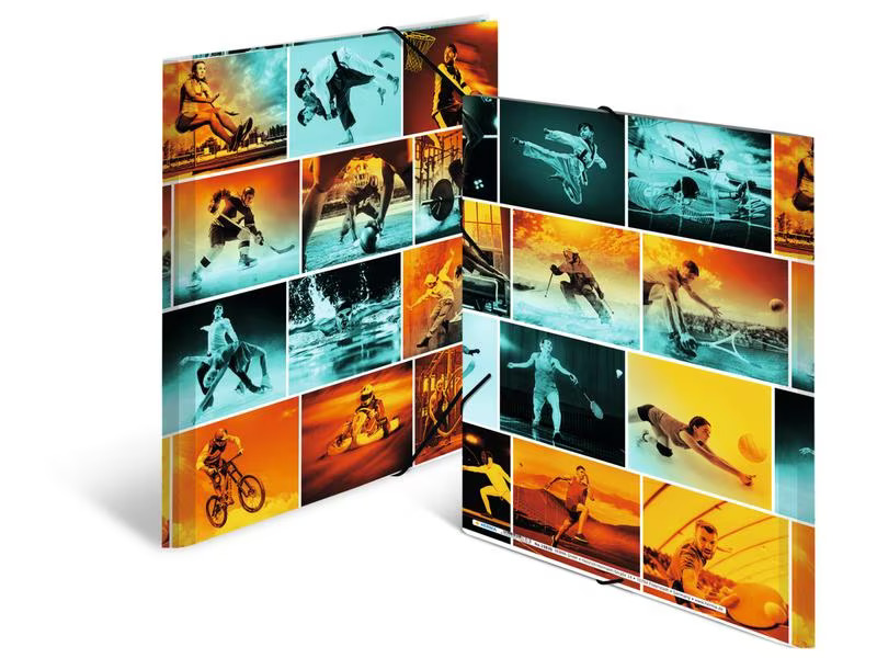 HERMA Gummibandmappe A4 Sports, Polypropylen, mit Innendruck