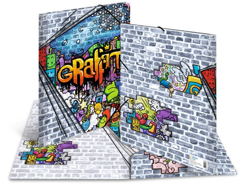 HERMA Gummibandmappe A4 Graffiti, Polypropylen, mit Innendruck