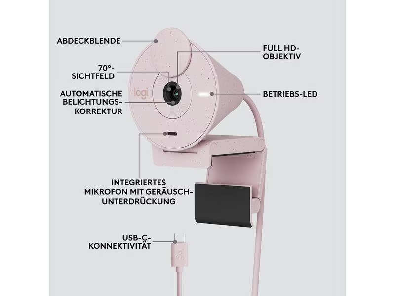 Logitech Webcam Brio 300 Rose