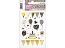 Herma Stickers Motivsticker Birthday Party Goldfolie, 1 Blatt