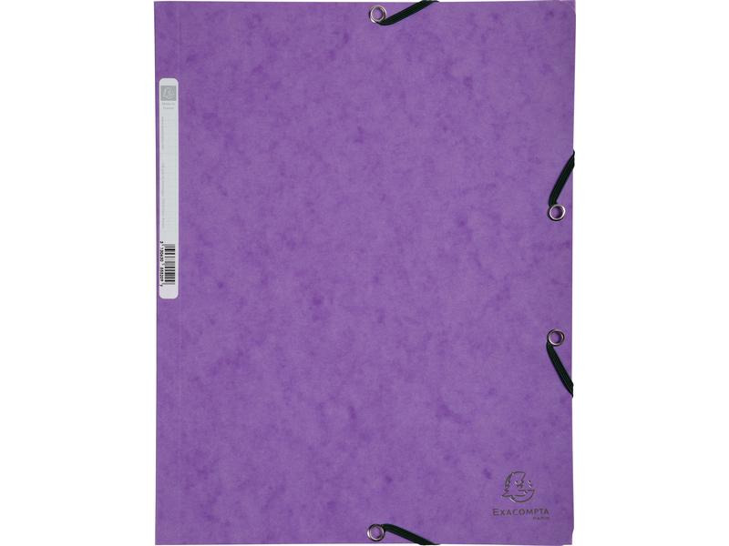 Exacompta Gummibandmappe Aquarel 3-er Set Mauve/Rosa/Violett