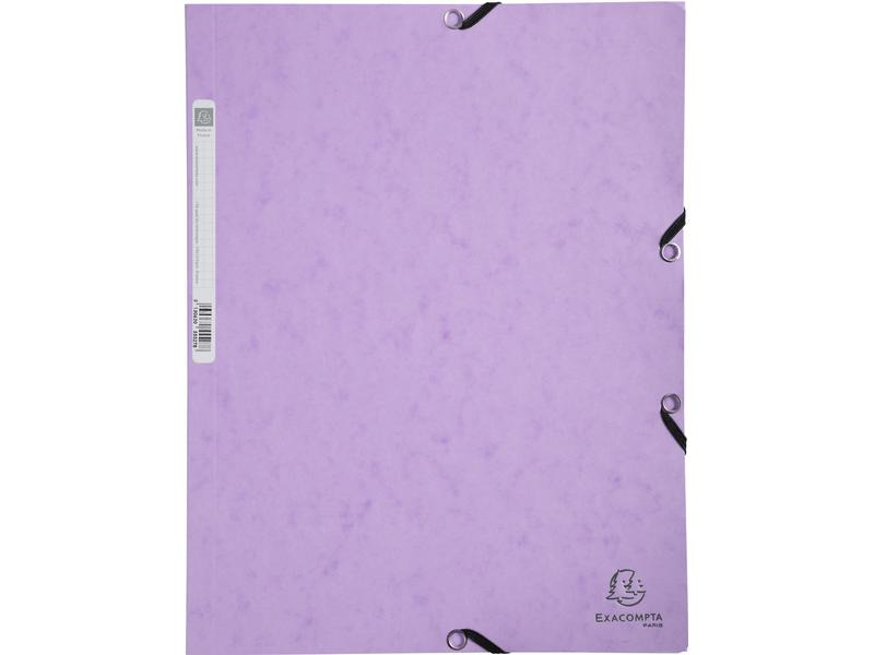 Exacompta Gummibandmappe Aquarel 3-er Set Mauve/Rosa/Violett