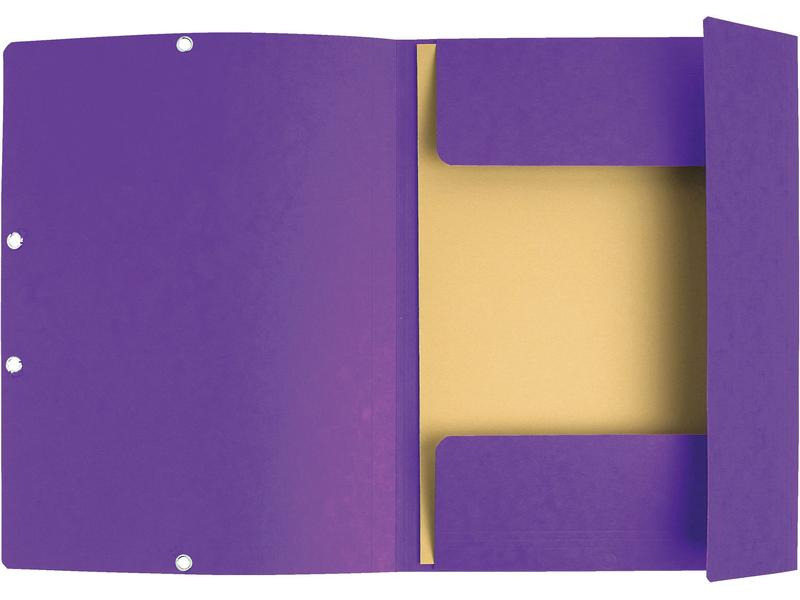 Exacompta Gummibandmappe Aquarel 3-er Set Mauve/Rosa/Violett