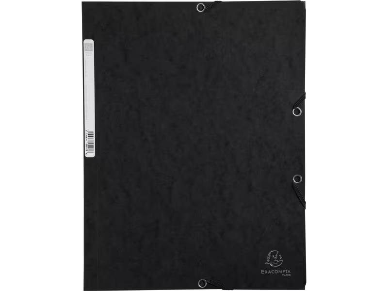 Exacompta Gummibandmappe Aquarel 3-er Set Grau/Hellgrau/Schwarz