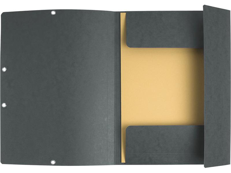 Exacompta Gummibandmappe Aquarel 3-er Set Grau/Hellgrau/Schwarz