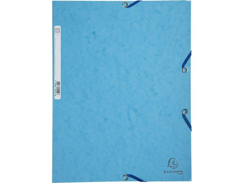 Exacompta Gummibandmappe Aquarel 3-er Set Blau/Hellblau/Türkis