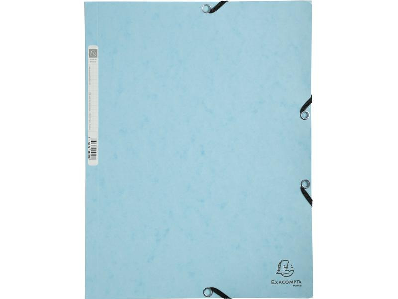 Exacompta Gummibandmappe Aquarel 3-er Set Blau/Hellblau/Türkis