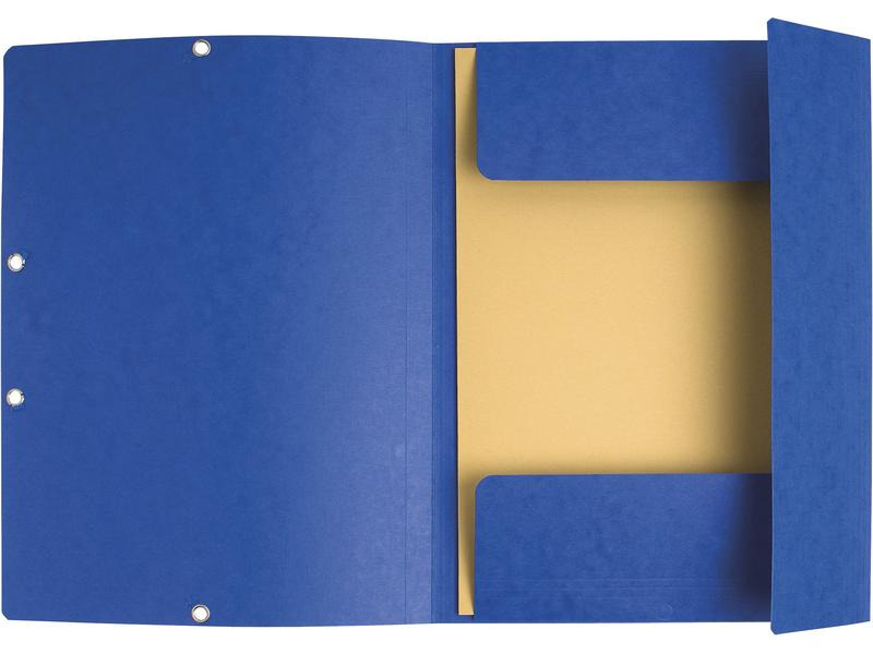 Exacompta Gummibandmappe Aquarel 3-er Set Blau/Hellblau/Türkis