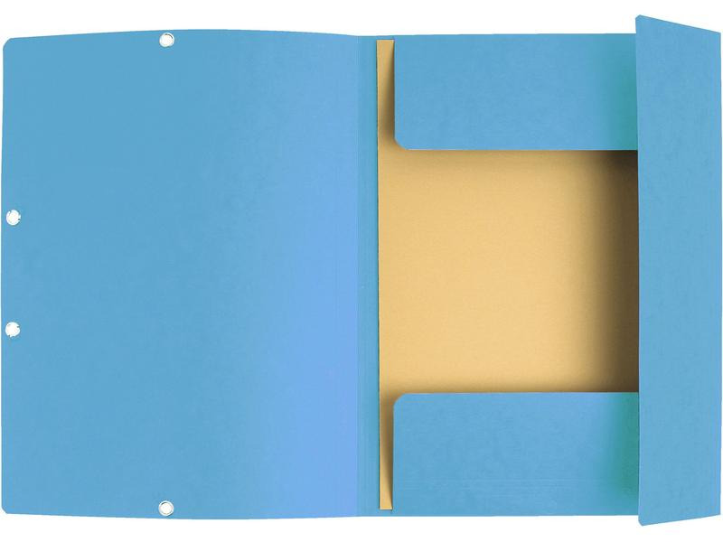 Exacompta Gummibandmappe Aquarel 3-er Set Blau/Hellblau/Türkis