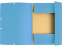 Exacompta Gummibandmappe Aquarel 3-er Set Blau/Hellblau/Türkis