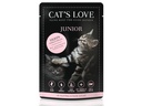 Cat's Love Nassfutter Junior Huhn, 12 x 85 g