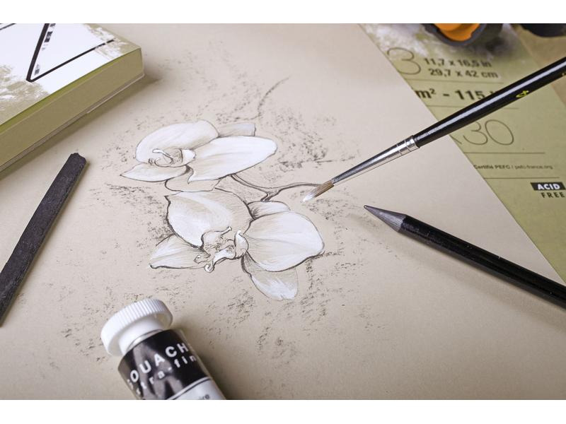Clairefontaine Malblock PaintON A4, 30 Blatt, Sand