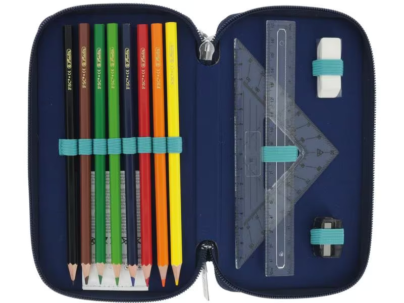Herlitz Etui Triple 31-teilig, Deep Ocean