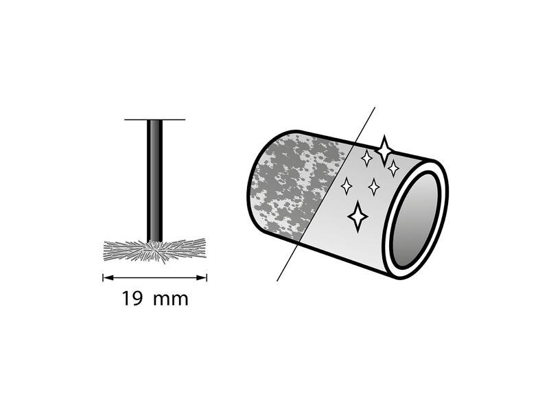 Dremel Stahlbürste 530, 19 mm, 2 Stück