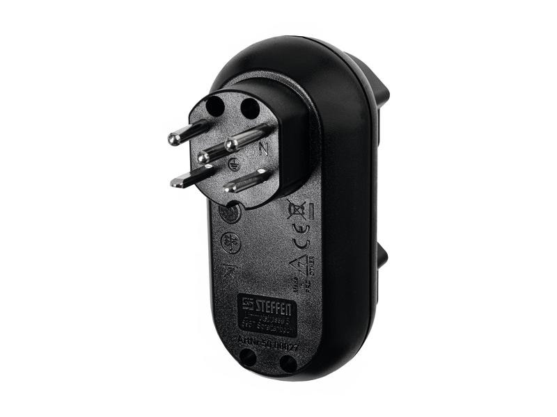 Ehmann Mehrfachstecker Strong 2x T15, Schwarz