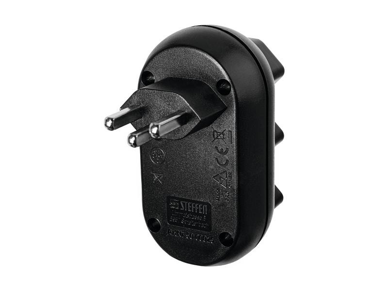 Ehmann Mehrfachstecker Strong 3x T23, Schwarz