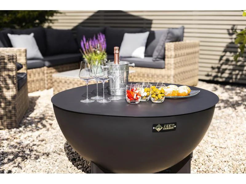 FEU DU JARDIN Feuerstelle Tria, Ø 98 cm, Schwarz