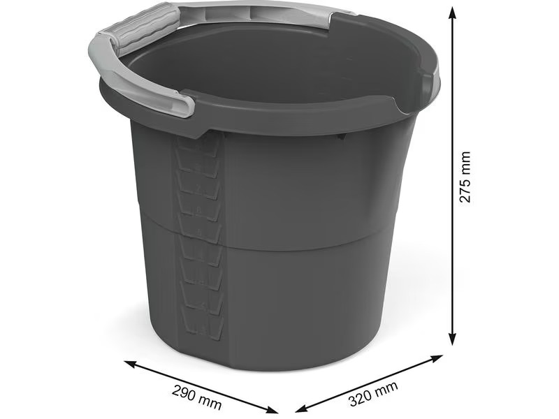 Rotho Putzeimer Daily 10 l, Anthrazit