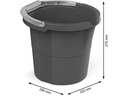 Rotho Putzeimer Daily 10 l, Anthrazit