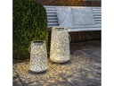 STT Laterne Solar Antic Rosy, Ø 20 cm, Weiss