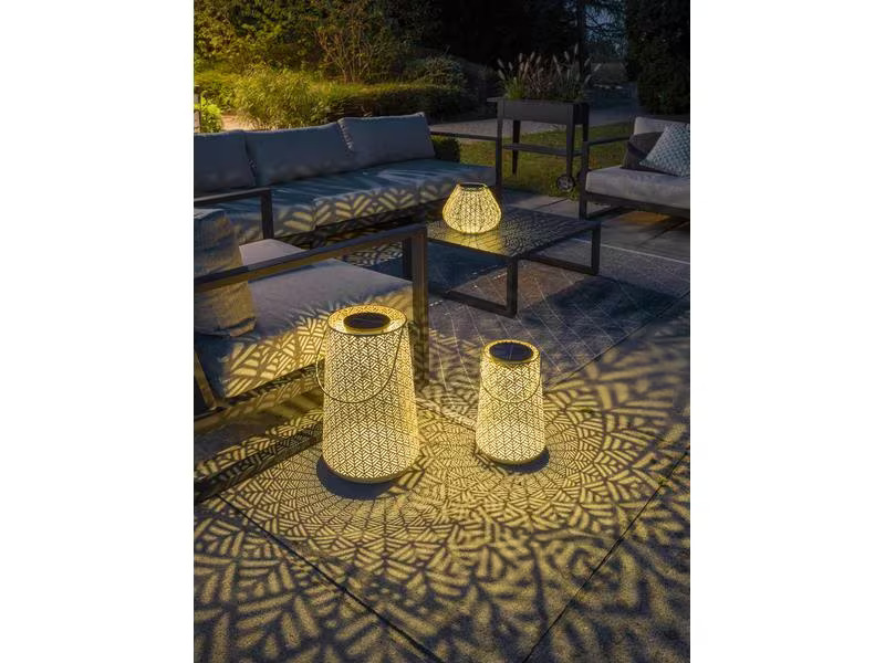 STT Laterne Solar Antic Sofia, Ø 20 cm, Aqua