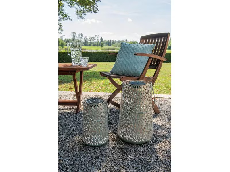 STT Laterne Solar Antic Sofia, Ø 20 cm, Aqua
