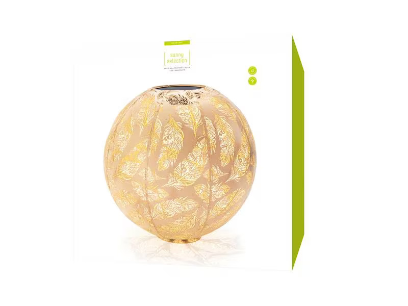 STT Windlicht Solar Antic Ball Feather, Ø 40 cm, Sand