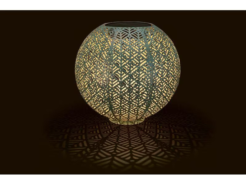 STT Windlicht Solar Antic Ball Sofia, Ø 30 cm, Aqua