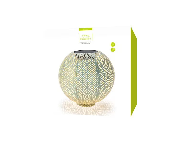 STT Windlicht Solar Antic Ball Sofia, Ø 30 cm, Aqua
