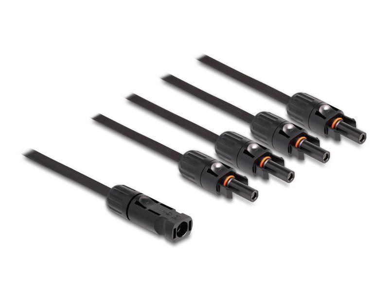 Delock Splitter Kabel DL4 1x Stecker zu 4x Buchse 4 mm², 50 cm