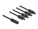 Delock Splitter Kabel DL4 1x Stecker zu 4x Buchse 4 mm², 50 cm